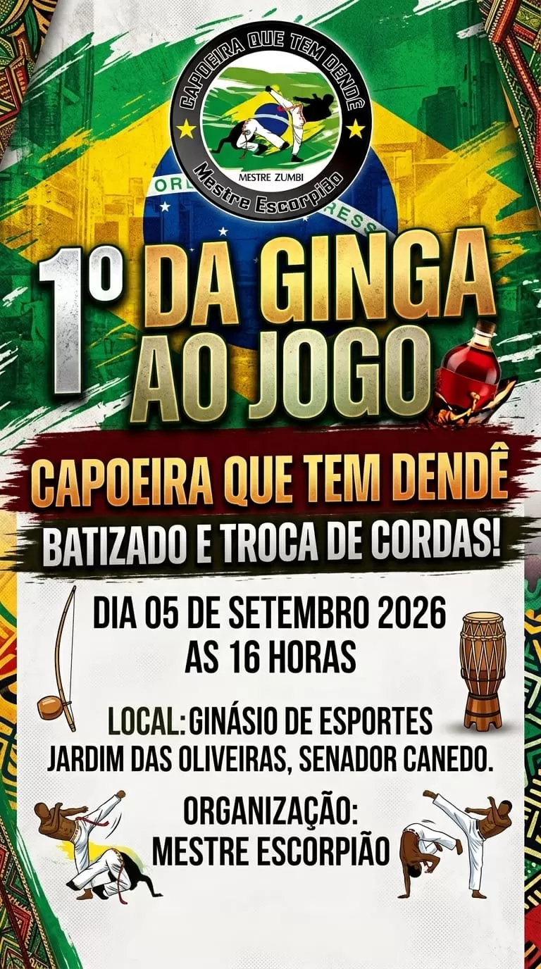 Cartaz do evento 1º Da Ginga ao Jogo