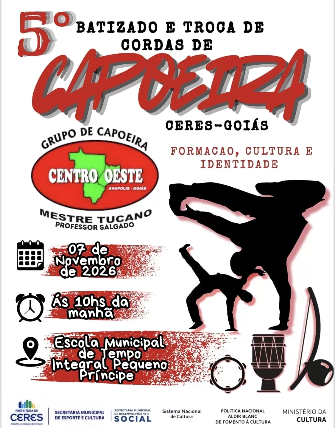 Cartaz do evento 5º Batizado e Troca de Cordas