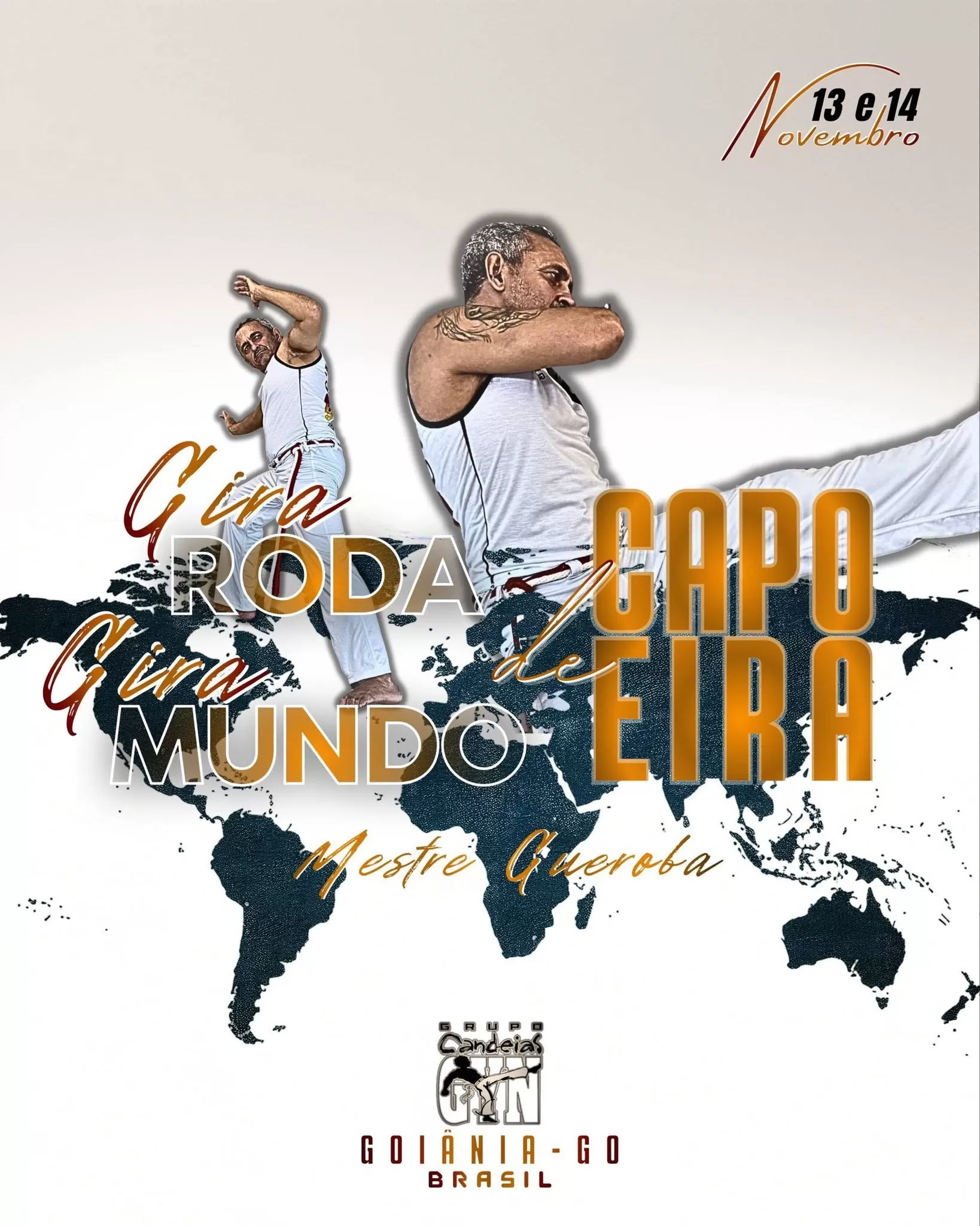 Cartaz do evento Gira Roda Gira Mundo de Capoeira