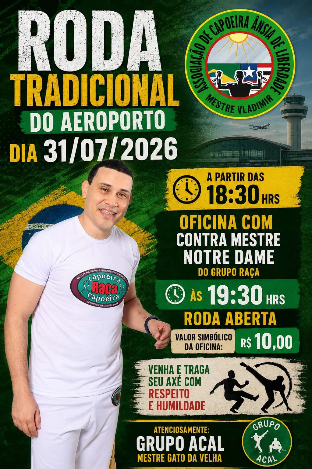 Cartaz da notícia Roda Tradicional do Aeroporto - 31/07/2026