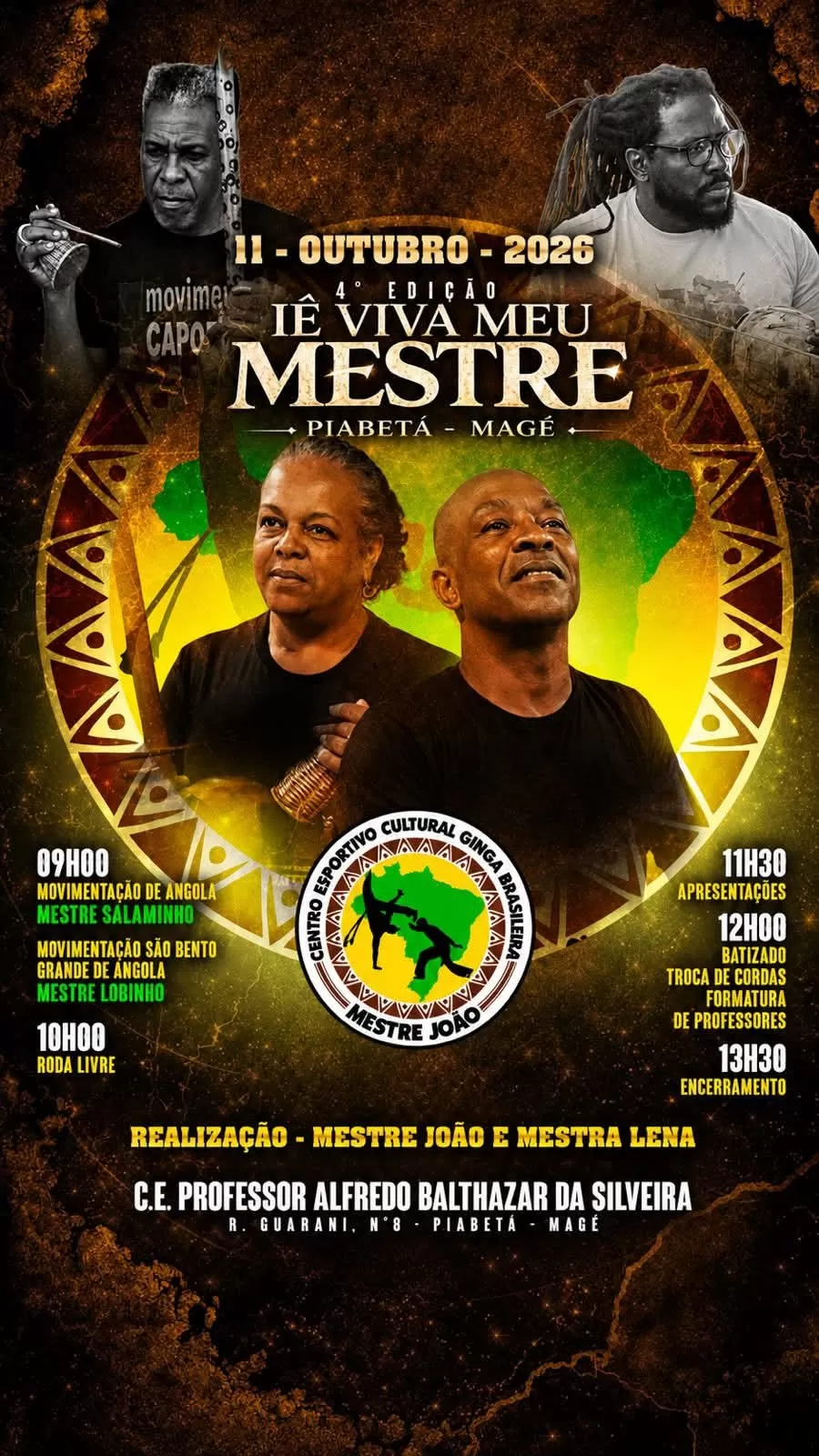 Cartaz da notícia 4º Edição Iê Viva Meu Mestre - 11/10/2026