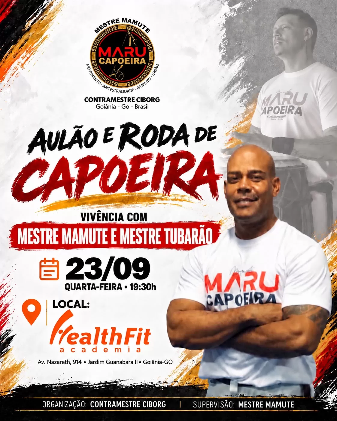Cartaz da notícia Aulão e Roda de Capoeira - 23/09/2026