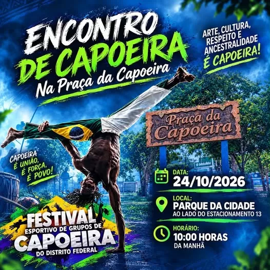 Cartaz da notícia Encontro de Capoeira - 24/10/2026