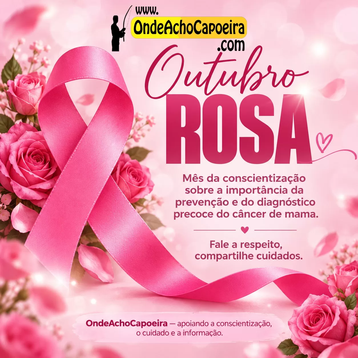 Cartaz da notícia Outubro Rosa - OndeAchoCapoeira