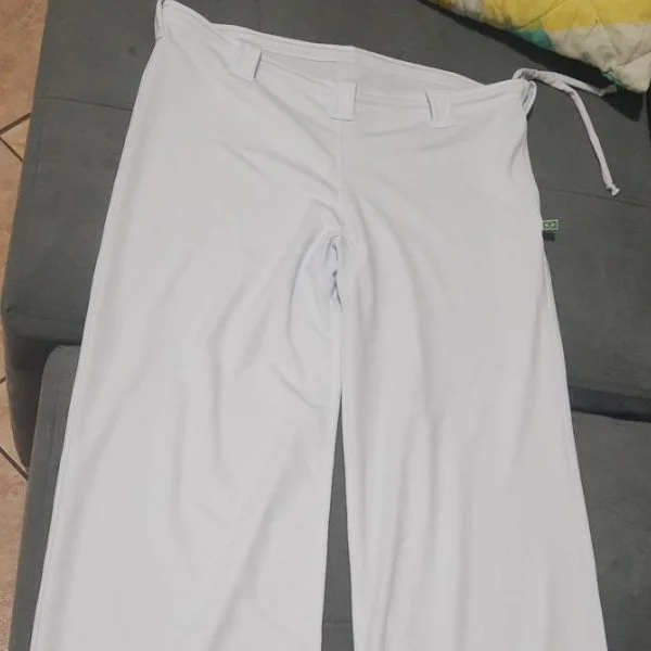 Calça de Capoeira Branca 100% Pliamida
