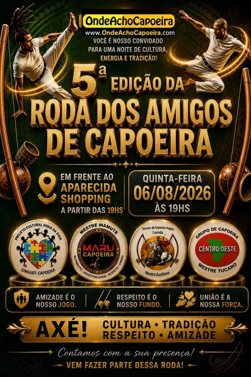 Cartaz da roda 5º Edição da Roda dos Amigos de Capoeira