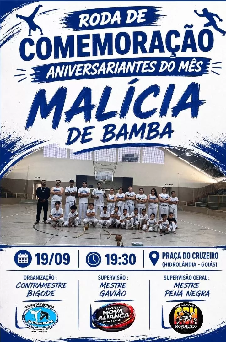 Cartaz da roda Roda de Comemoração dos Aniversariantes do Mês
