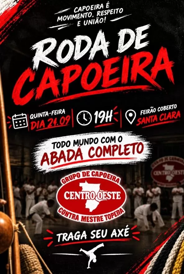 Cartaz da roda Roda de Capoeira
